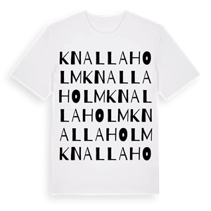 Knallaholm ordlek t-shirt – ekologisk bomull t-shirt från Pinshirt