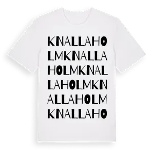 Knallaholm ordlek t-shirt – ekologisk bomull t-shirt från Pinshirt