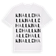 White t-shirt med Knallehall ordlek t-shirt