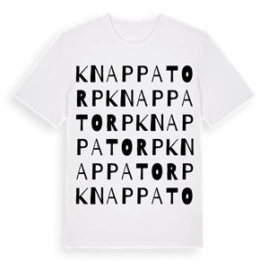 Knappatorp ordlek t-shirt – ekologisk bomull t-shirt från Pinshirt