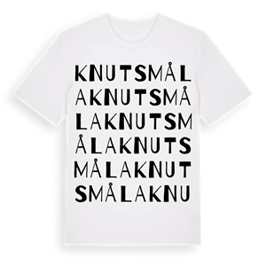 Knutsmåla ordlek t-shirt – ekologisk bomull t-shirt från Pinshirt