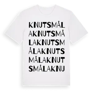 Knutsmåla ordlek t-shirt – ekologisk bomull t-shirt från Pinshirt