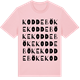 Pink Cotton t-shirt med Koddeböke ordlek t-shirt