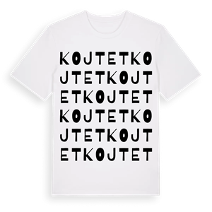 Kojtet ordlek t-shirt – ekologisk bomull t-shirt från Pinshirt