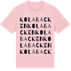 Pink Cotton t-shirt med Kolabacken ordlek t-shirt