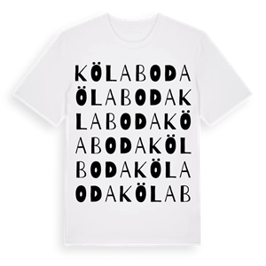 Kölaboda ordlek t-shirt – ekologisk bomull t-shirt från Pinshirt