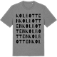 Mid Heather Gray t-shirt med Kolbotten ordlek t-shirt