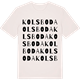 Vintage White t-shirt med Kolsboda ordlek t-shirt