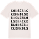 Vintage White t-shirt med Kolsebacken ordlek t-shirt