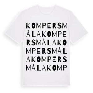 Kompersmåla ordlek t-shirt – ekologisk bomull t-shirt från Pinshirt