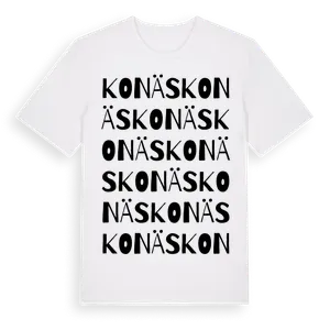 Konäs ordlek t-shirt – ekologisk bomull t-shirt från Pinshirt