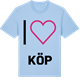 Blue Soul t-shirt med Jag älskar Köp t-shirt stort tryck