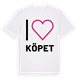 White t-shirt med Jag älskar Köpet t-shirt stort tryck