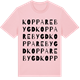 Pink Cotton t-shirt med Kopparebygd ordlek t-shirt