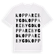 White t-shirt med Kopparebygd ordlek t-shirt