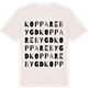 Vintage White t-shirt med Kopparebygd ordlek t-shirt