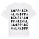 White t-shirt med Kopparemåla ordlek t-shirt