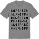Mid Heather Gray t-shirt med Kopparemåla ordlek t-shirt