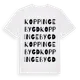 White t-shirt med Koppingebygd ordlek t-shirt