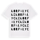 White t-shirt med Korpalycke ordlek t-shirt
