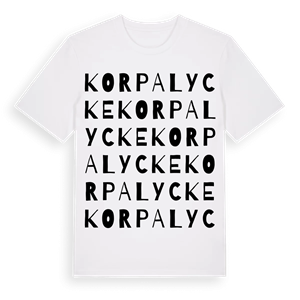 Korpalycke ordlek t-shirt – ekologisk bomull t-shirt från Pinshirt
