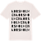 Vintage White t-shirt med Korsholmen ordlek t-shirt