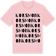 Pink Cotton t-shirt med Korsmon ordlek t-shirt