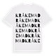 White t-shirt med Kråkemad ordlek t-shirt