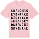 Pink Cotton t-shirt med Kråkenäsryd ordlek t-shirt