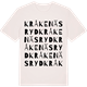 Vintage White t-shirt med Kråkenäsryd ordlek t-shirt