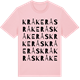 Pink Cotton t-shirt med Kråkerås ordlek t-shirt