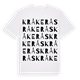 White t-shirt med Kråkerås ordlek t-shirt