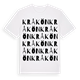White t-shirt med Kråkön ordlek t-shirt