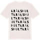 Vintage White t-shirt med Kråkshult ordlek t-shirt