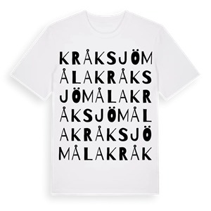 Kråksjömåla ordlek t-shirt – ekologisk bomull t-shirt från Pinshirt