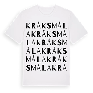 Kråksmåla ordlek t-shirt – ekologisk bomull t-shirt från Pinshirt