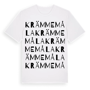 Krämmemåla ordlek t-shirt – ekologisk bomull t-shirt från Pinshirt