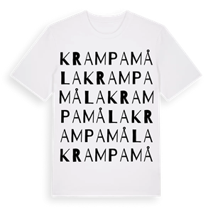Krampamåla ordlek t-shirt – ekologisk bomull t-shirt från Pinshirt