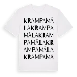 Krampamåla ordlek t-shirt – ekologisk bomull t-shirt från Pinshirt