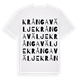 White t-shirt med Krångavälje ordlek t-shirt