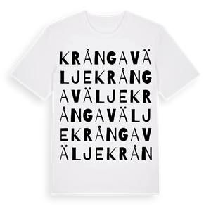 Krångavälje ordlek t-shirt – ekologisk bomull t-shirt från Pinshirt