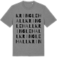 Mid Heather Gray t-shirt med Kringlehall ordlek t-shirt
