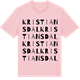 Pink Cotton t-shirt med Kristiansdal ordlek t-shirt