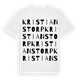 White t-shirt med Kristianstorp ordlek t-shirt