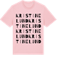 Pink Cotton t-shirt med Kristinelund ordlek t-shirt
