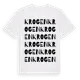 White t-shirt med Krogen ordlek t-shirt