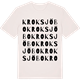 Vintage White t-shirt med Kroksjöbo ordlek t-shirt