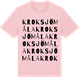 Pink Cotton t-shirt med Kroksjömåla ordlek t-shirt