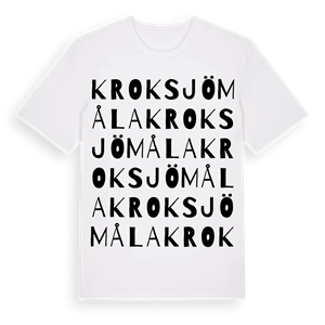 Kroksjömåla ordlek t-shirt – ekologisk bomull t-shirt från Pinshirt