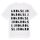 White t-shirt med Krokslund ordlek t-shirt